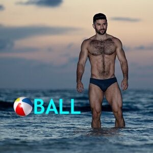 Ball Swimsuit 34-42" waist Nylon / spandex External drawstring Lined crotch